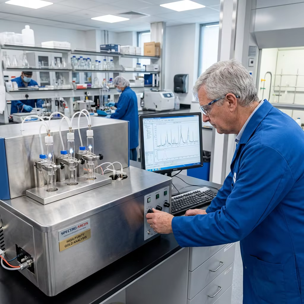 High-Tech Refinery Laboratory with ICP-OES