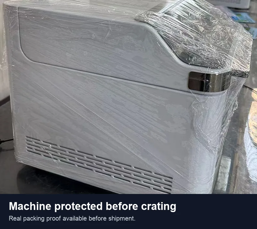 WM6000 machine wrapped before crating